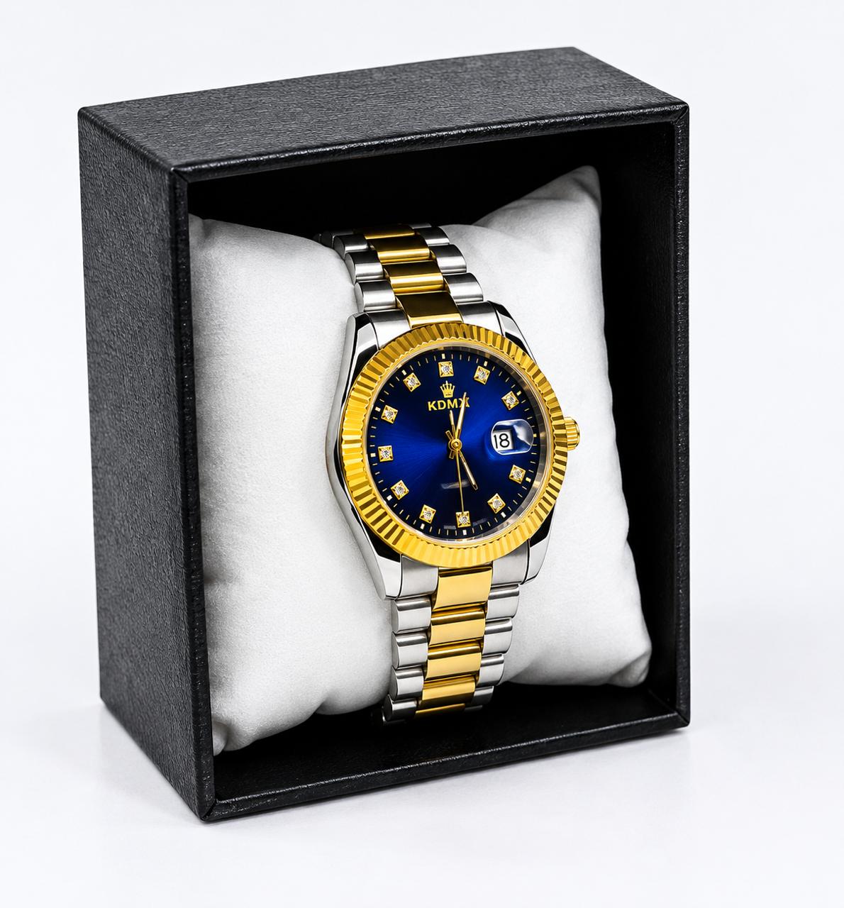 Luxury Gold & Silver Blue Dial Watch – Premium Men’s Business & Casual Wristwatch Timeless Elegance. Distinctive Style. Premium Appeal.